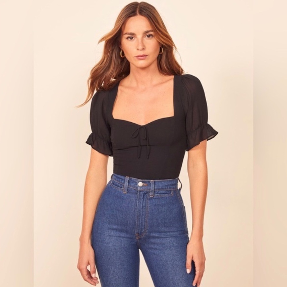 Reformation devlan blouse size 4